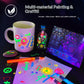✨ Markery do Malowania Twarzy UV 8 Kolorów | Fluorescencyjne | Wodoodporne | Łatwe Do Zmycia | Precyzyjna Końcówka! ✨