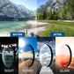 Męskie okulary przeciwsłoneczne z soczewkami fotochromowymi i powłoką antyrefleksyjną.