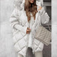 ❄️Winter Specials❄️ Damski płaszcz parka średniej długości z dzianinowymi rękawami Patchwork