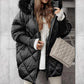 ❄️Winter Specials❄️ Damski płaszcz parka średniej długości z dzianinowymi rękawami Patchwork