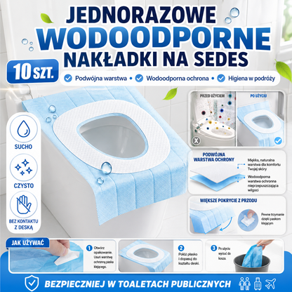 🔥 KONIEC Z BRUDNYMI TOALETAMI! Kup 1 opakowanie, drugie GRATIS – wodoodporne nakładki higieniczne na deskę sedesową