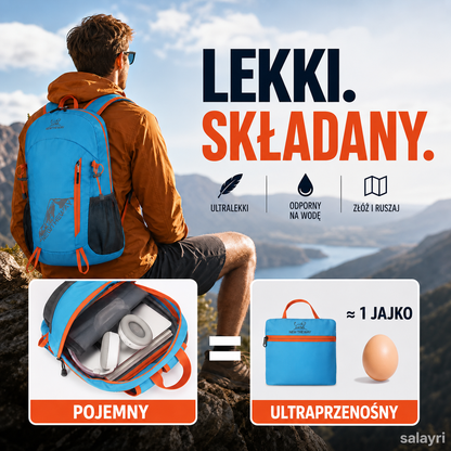 🔥 Gorąca wyprzedaż – 50% ZNIŻKI! 🔥 Ultralekki, składany, wodoodporny plecak kempingowy – poniżej 1 kg, nylon odporny na rozdarcia, składa się do własnej kieszeni – idealny na piesze wycieczki, podróże i biwakowanie 🎒