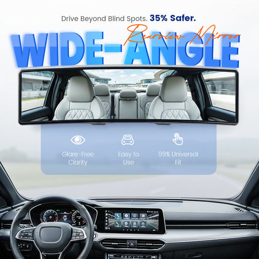 🚗 Szerokokątne wypukłe lusterko wsteczne do samochodu – eliminacja martwego pola, lepsza widoczność i bezpieczna jazda! 👀✅