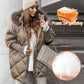 ❄️Winter Specials❄️ Damski płaszcz parka średniej długości z dzianinowymi rękawami Patchwork