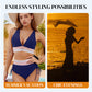 👙Kolorowe bikini z wysokim stanem do kontroli brzucha🏖️
