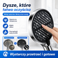 Regulowana głowica prysznicowa wysokociśnieniowa z efektem deszczu