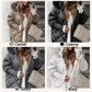 ❄️Winter Specials❄️ Damski płaszcz parka średniej długości z dzianinowymi rękawami Patchwork