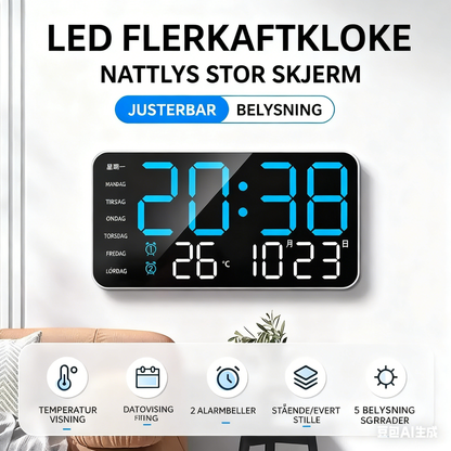 ✨ Zegar Cyfrowy LED Model 6659 – Nordycki Design i Cicha Praca dla Każdego Wnętrza! ✨