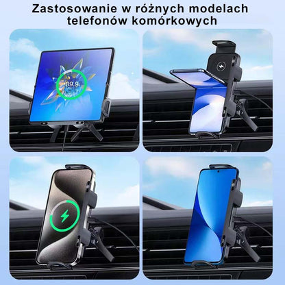 ✨ Inteligentny Uchwyt Samochodowy z Ładowaniem Bezprzewodowym – Bez Kabli, Maksymalna Wygoda! 📱🚗
