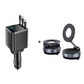 ⏳Ograniczona czasowo zniżka 50%⏰Szybka ładowarka samochodowa 7 w 1 z wyświetlaczem napięcia i funkcją automatycznego zwijania – USB-C dla urządzeń z systemem Android i Lightning dla urządzeń Apple🔋📱