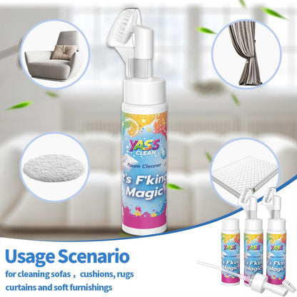 💖OSTATNI DZIEŃ AKCJI: KUP 2 TRZECI GRATIS!!💖Yass Clean Magic Foam – środek czyszczący do dywanów i tapicerki – usuwa plamy i zapachy po zwierzętach, w zestawie ze szczotką czyszczącą🧼🪄