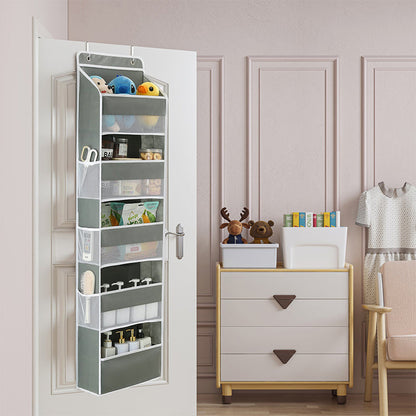 🏠 OGRANICZONA PROMOCJA –50%! 📦 Wiszący organizer z 5 półkami o dużej pojemności – siatkowe kieszenie, elastyczny i wytrzymały materiał 🌿