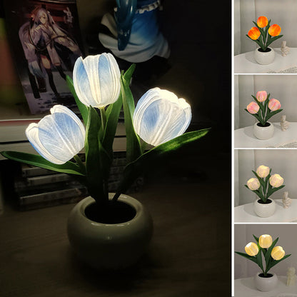 ✨ Sztuczna Lampa Tulipanowa – Romantyczna Dekoracja i Lampka Noc w Jednym! ✨