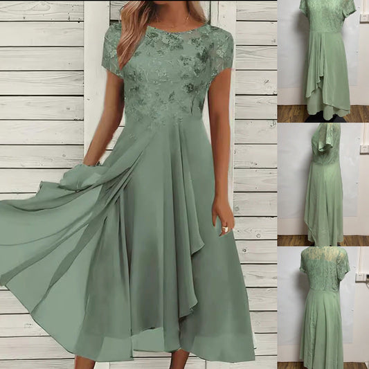 ✨ Elegancka sukienka damska z okrągłym dekoltem – kobiecy styl na każdą okazję 💃🌸