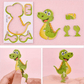 🦖 47% zniżki! 🧩 Puzzle logiczne 3D – zestaw 50 elementów z kolorowymi dinozaurami z kreskówek 🎨✨