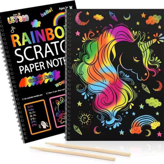 🎨Kup 1 otrzymaj 1 gratis🎨 Kreatywna książka do malowania Rainbow Scratch Art