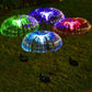 🎄✨ Magiczna lampa Solar Jellyfish | Ciepłe białe światło + światło tęczy, wodoodporna 💧