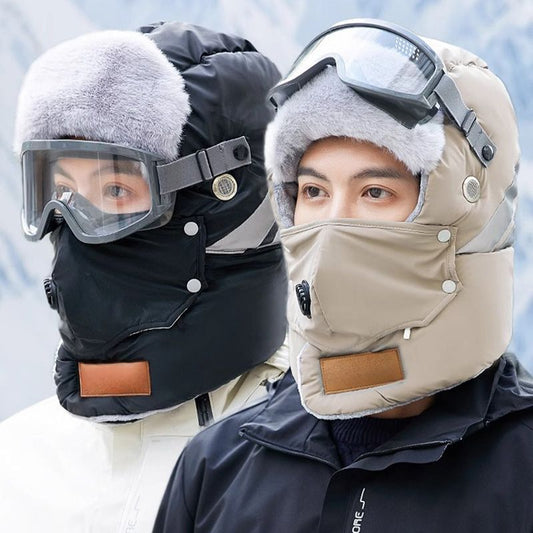 Odblaskowa czapka traperska z paskiem bezpieczeństwa