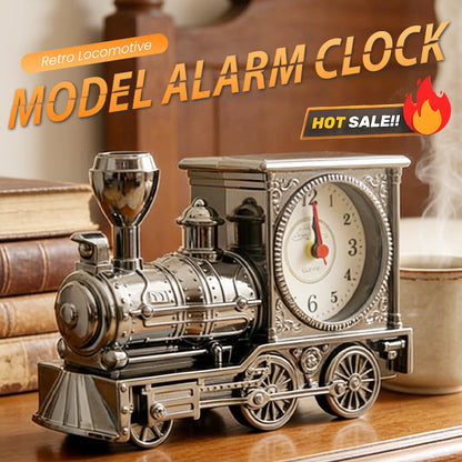 ✨ Retro Budzik w Kształcie Lokomotywy 18x6x12cm | Mechanizm Kwarcowy | Trwała ABS | 3 Kolory | Dekoracyjny! 🚂⏰