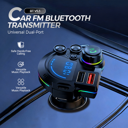 🚗 Koniec z Plątaniną Kabli! Samochodowy Transmiter FM Bluetooth – Słuchaj Muzyki, Odbieraj Połączenia i Ładuj Telefon Jednocześnie 🔌