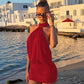 SUKNIA BODYCON Z ODKRYTYM TYŁEM I WIĄZANIEM NA SZYI – ELEGANCKA I WYSZUFOWANA! 👗