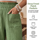 👖 TERAZ 50% ZNIŻKI!🌿 Damskie spodnie codzienne, jednokolorowe, luźne – z wysokim stanem, szerokimi nogawkami i marszczoną fakturą – wygodne spodnie do domu ✨