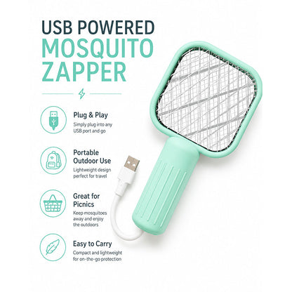Elektryczna packa na muchy zasilana przez USB