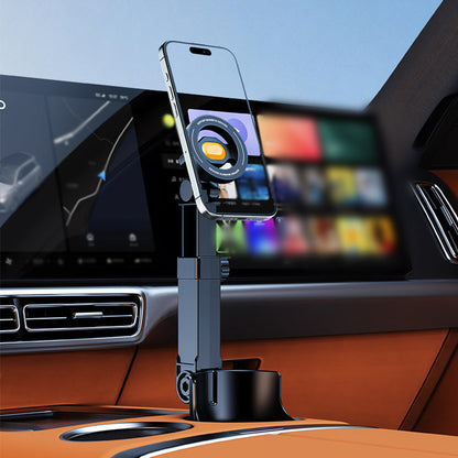 🥤Uchwyt samochodowy na telefon z uchwytem na kubek – regulowany w zakresie 360°🧲