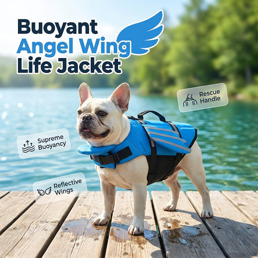 🥳 HIT 2026! 🐶 Ponad 50 000 sprzedanych! 💞 Kamizelka ratunkowa dla psa ze skrzydłami anioła – wysoka wyporność, uchwyt ratunkowy i odblaski 🌊✨