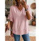 👚✨ Stylowa bluzka z dekoltem w serek – przewiewna, o luźnym kroju, idealna na letnie dni na luzie!