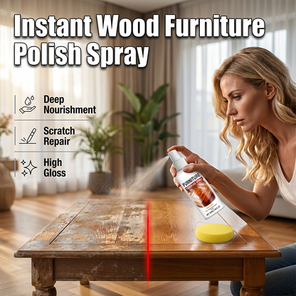 💎Spray do polerowania mebli – natychmiastowo przywraca połysk drewna, odżywia i chroni. W zestawie miękka gąbka. Ożywia stare meble! 💫🛋️