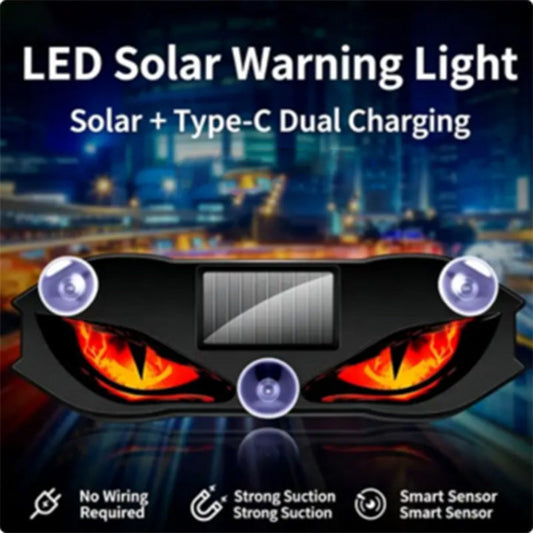 🔥😈 MEGA OKAZJA! –50% 🔥 Solarna lampka ostrzegawcza LED „Diabelskie Oko” do auta ☀️💡 7 trybów + wodoszczelna IP67 💧⚡ Błyskawiczny montaż – zamów zanim promocja minie! ⏳🎁🛒