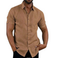 🏖️Summer Hot Sale 50% OFF!👔Men's Casual Short Sleeve Linen Blend Shirt - Stretchable, Breathable & Lightweight for Summer