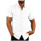 🏖️Summer Hot Sale 50% OFF!👔Men's Casual Short Sleeve Linen Blend Shirt - Stretchable, Breathable & Lightweight for Summer