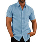 🏖️Summer Hot Sale 50% OFF!👔Men's Casual Short Sleeve Linen Blend Shirt - Stretchable, Breathable & Lightweight for Summer