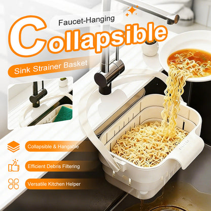 🎁 Promocja ostatniego dnia – 50% zniżki 🔥 Składany koszyk na resztki do zawieszenia na kranie – mocowany na klips, zajmujący mało miejsca i idealny na resztki kuchenne oraz torebki herbaty 🧽✨