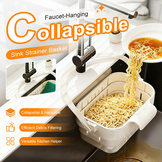 🎁 Promocja ostatniego dnia – 50% zniżki 🔥 Składany koszyk na resztki do zawieszenia na kranie – mocowany na klips, zajmujący mało miejsca i idealny na resztki kuchenne oraz torebki herbaty 🧽✨