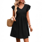 Women's Flutter Sleeve V--Neck Summer Dress