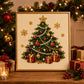 🎄 50% ZNIŻKI – Zestaw do malowania diamentowego na Boże Narodzenie – 5 klasycznych motywów – relaksujące rękodzieło – kompletny zestaw z ramką – idealny prezent świąteczny