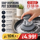 🛒🧽 TERAZ 50% ZNIŻKI! ✨ Szczotka do czyszczenia z wbudowanym mydłem – łatwe czyszczenie garnków i patelni bez niepotrzebnego brudzenia